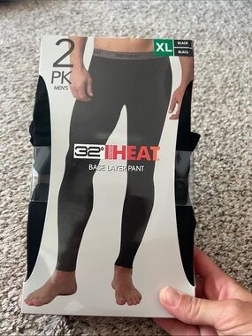 Men’s Black Base Layer Pant – XL (2 Pack)